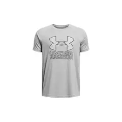 UNDER ARMOUR - Polera Manga Corta UA Tech para Niño Gris UNDER ARMOUR.-