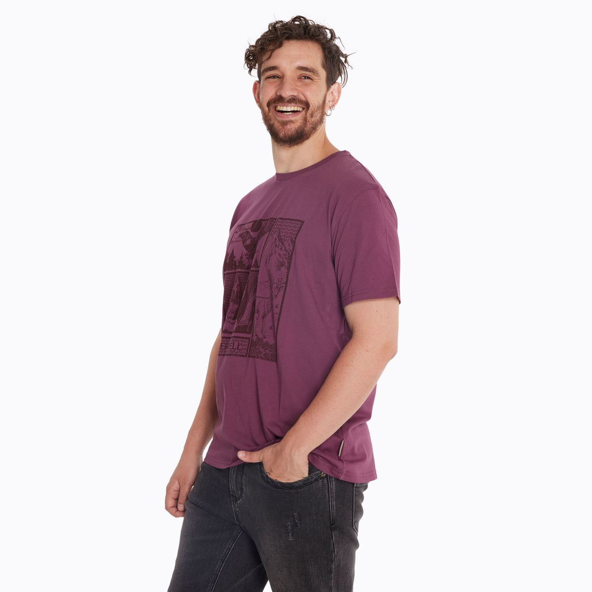 MERRELL - Polera Hombre Savka Burdeo MERRELL