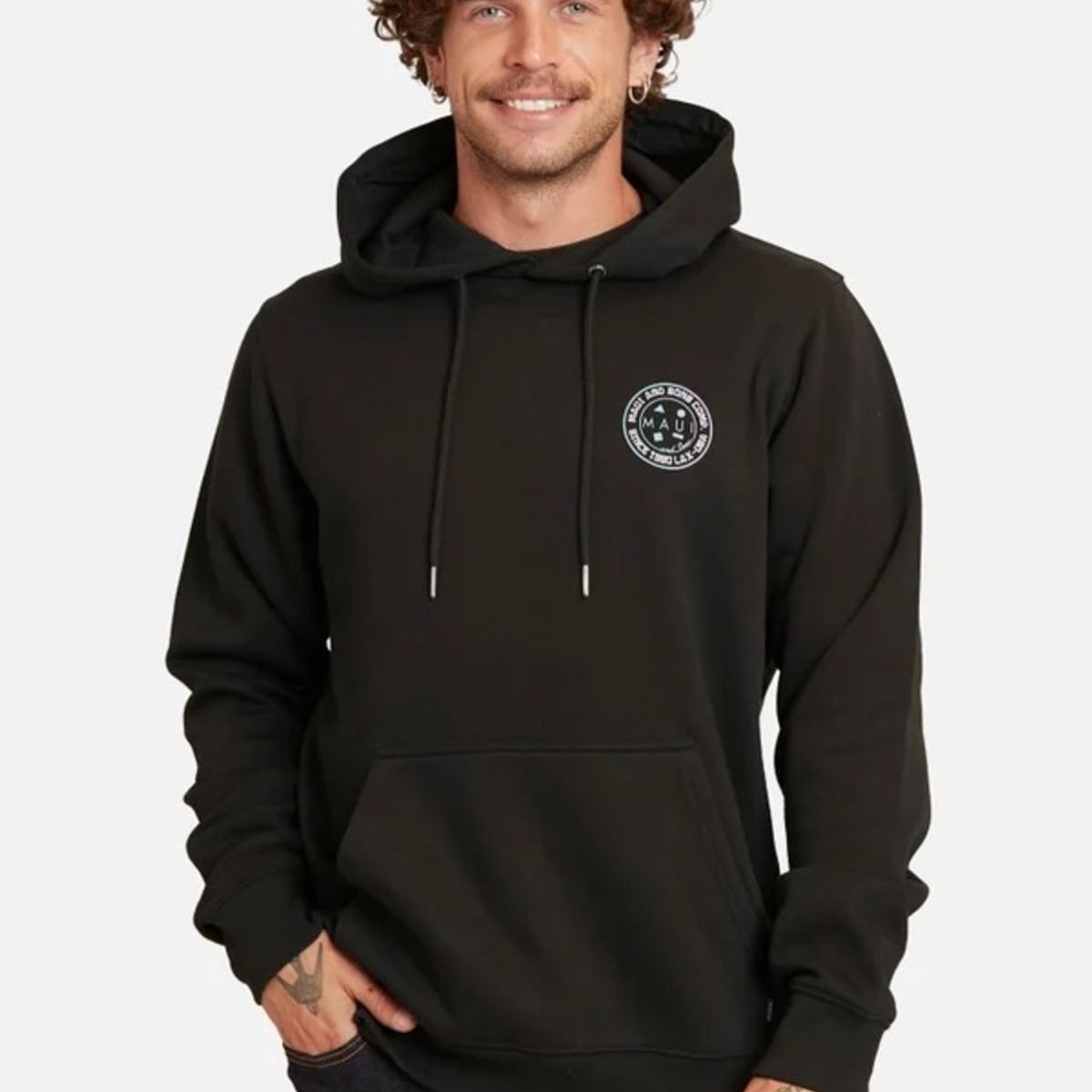 MAUI AND SONS - Poleron XClassic Since Negro Hombre Maui And Sons