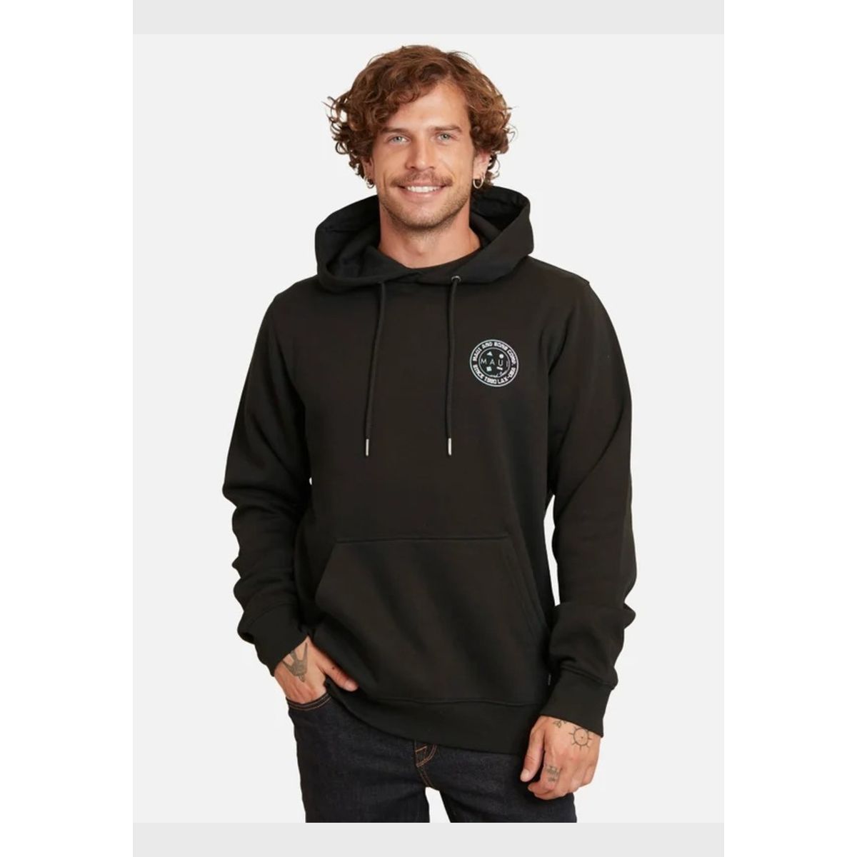 MAUI AND SONS - Poleron XClassic Since Negro Hombre Maui And Sons