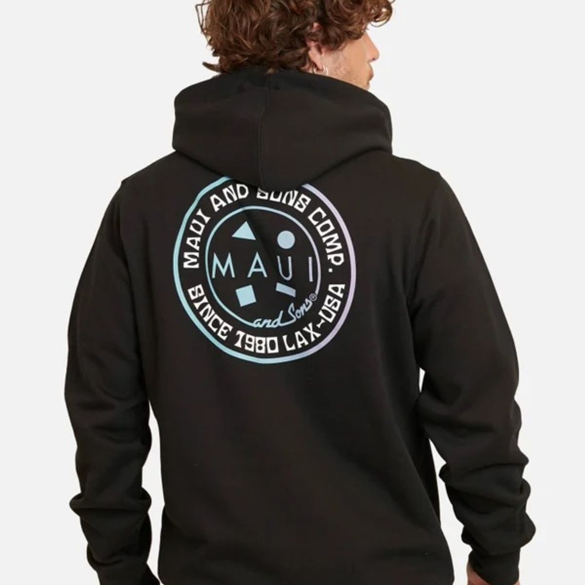 MAUI AND SONS - Poleron XClassic Since Negro Hombre Maui And Sons