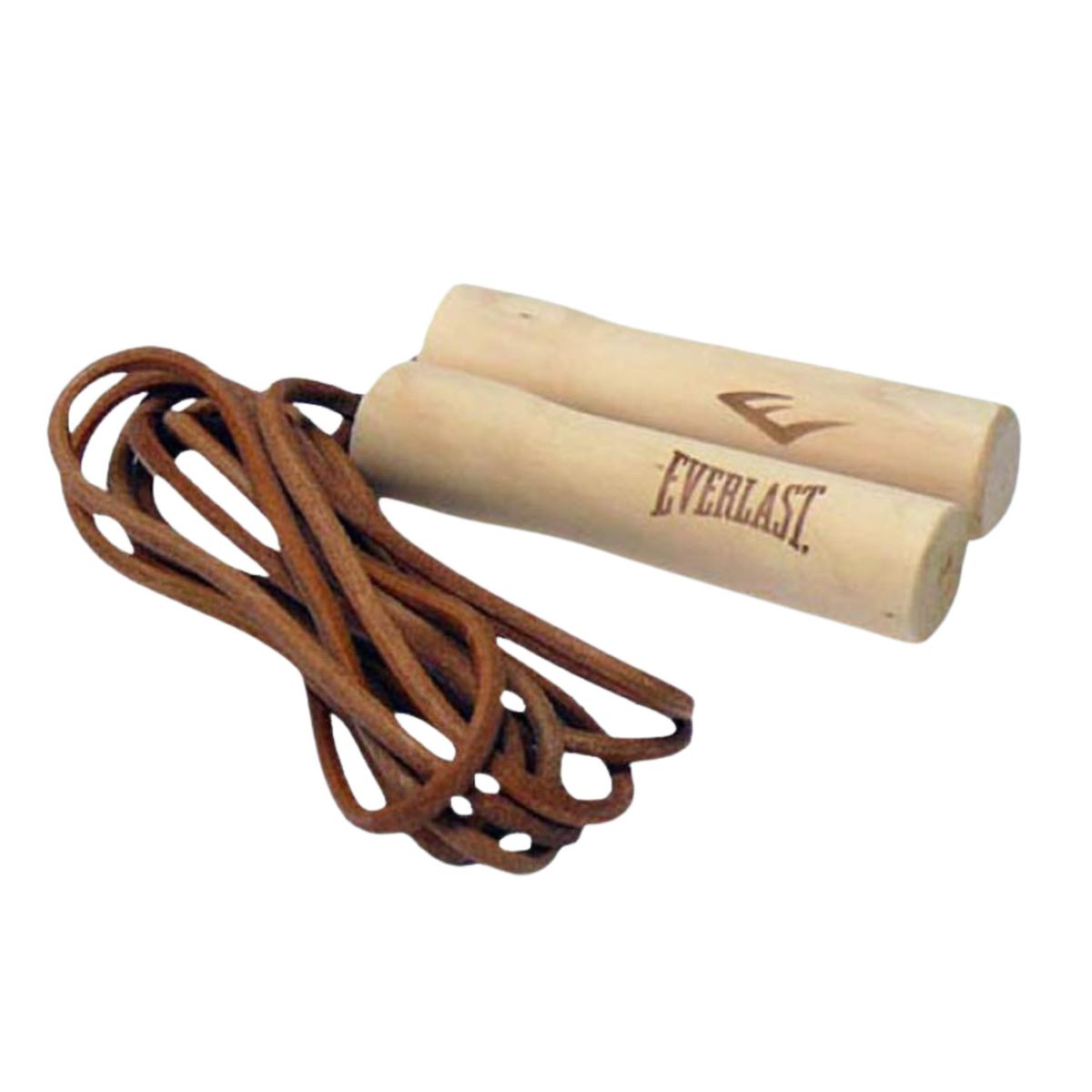 EVERLAST - Cuerda De Saltar De Cuero Con Mango Madera Everlast