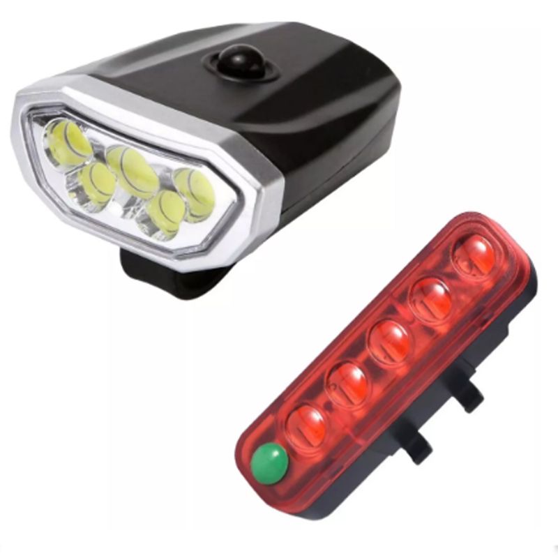 GENERICO - Luz Led Bicicleta Recargable Luz Delantera Trasera Linterna