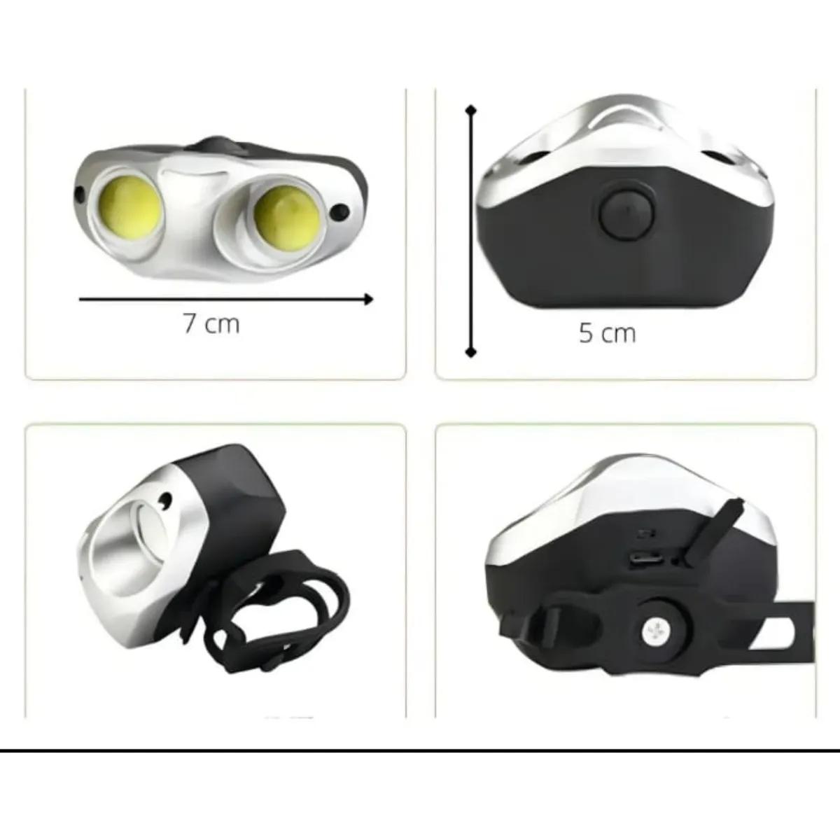 MORLAN - Luz Led Bicicleta Recargable Luz Delantera Trasera Linterna