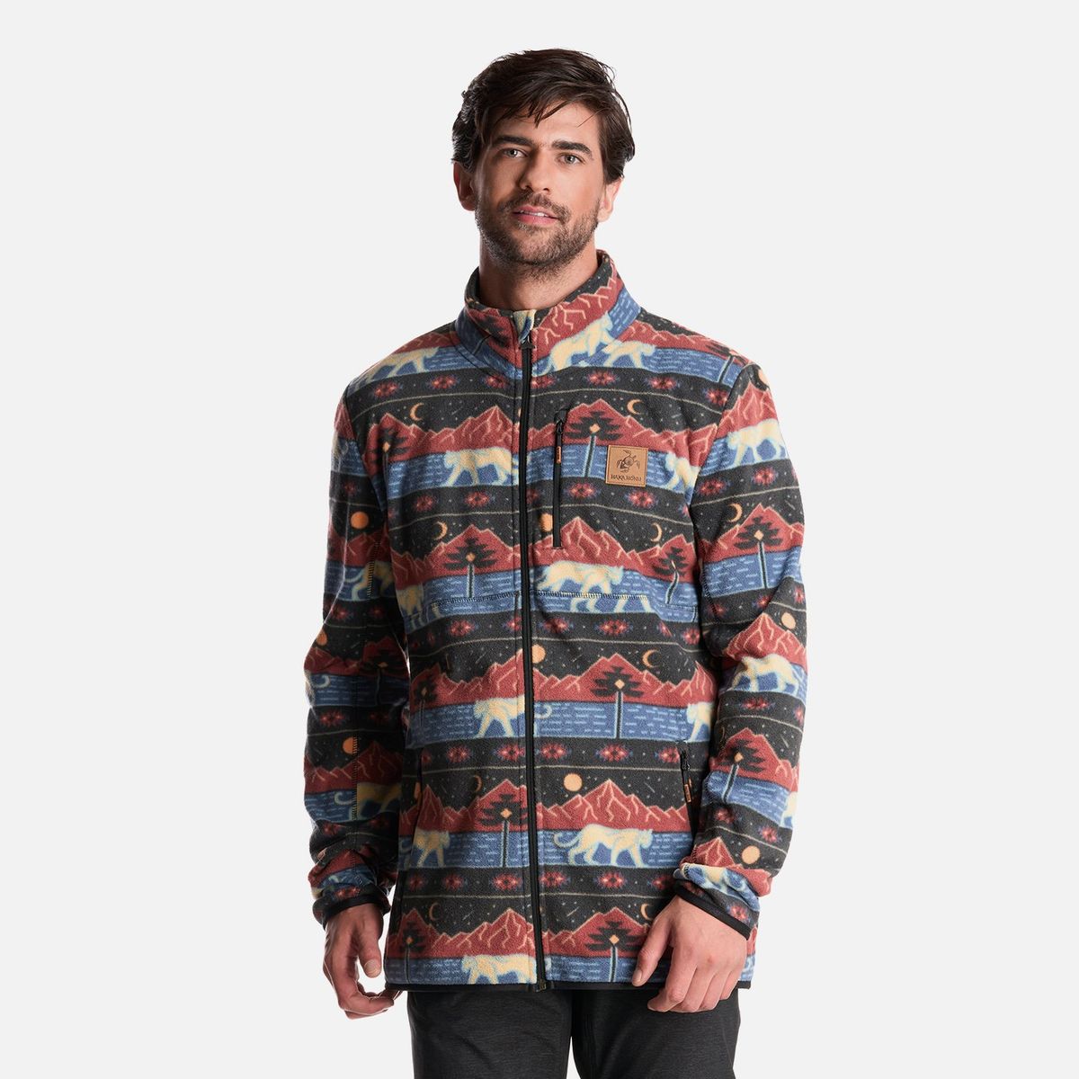 HAKA HONU - Poleron Hombre Tokerau Pro Print Cafe Haka Honu