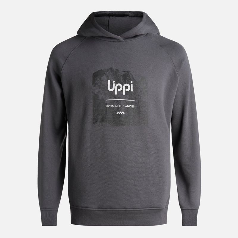 LIPPI - Poleron Hombre Insigne Hoody Sweatshirt Front Print Grafito Lippi