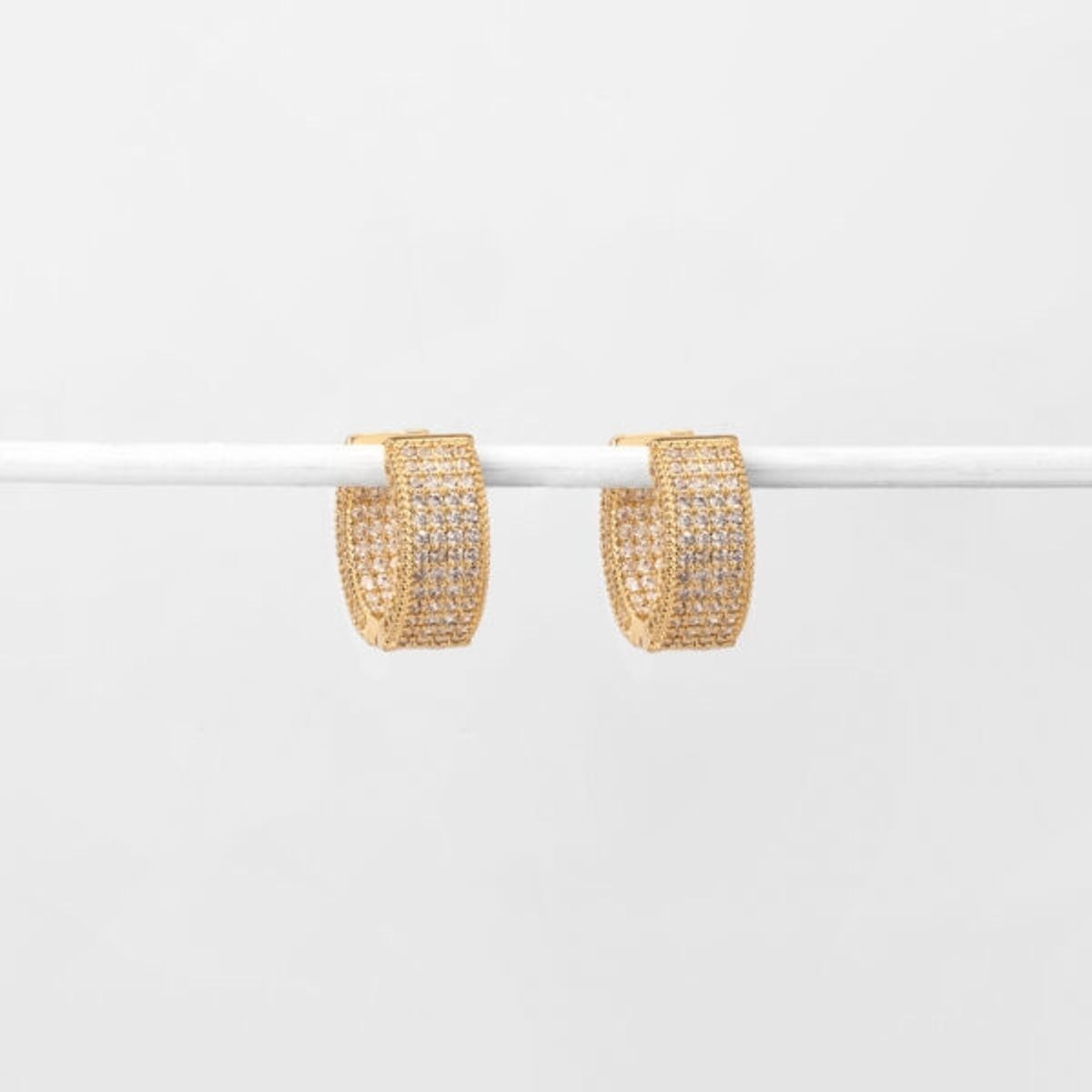 BY LAS CAYETANAS - Aros argollas ISADORA con microcristales