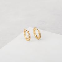 Aros argollas GRETA con microcristales blancos