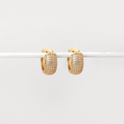 Imagen 2 del producto Aros argollas BENAZIR con microcristales