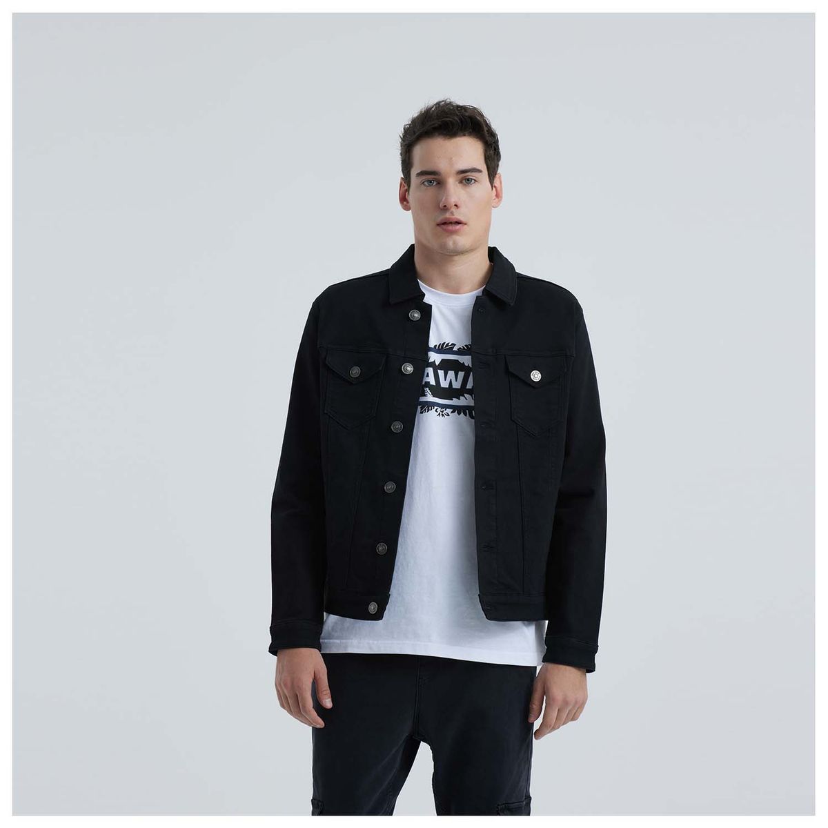 FASHION'S PARK - Chaqueta Hombre Jogger Negro Fashion's Park