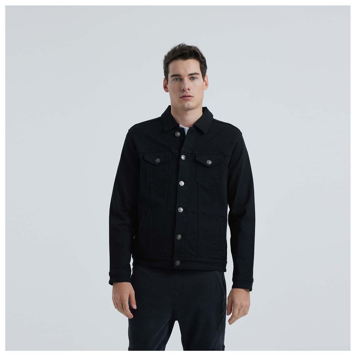 FASHION'S PARK - Chaqueta Hombre Jogger Negro Fashion's Park