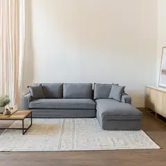 AMOBLE - Sofa Sven Seccional Derecho Gris H New Amoblé