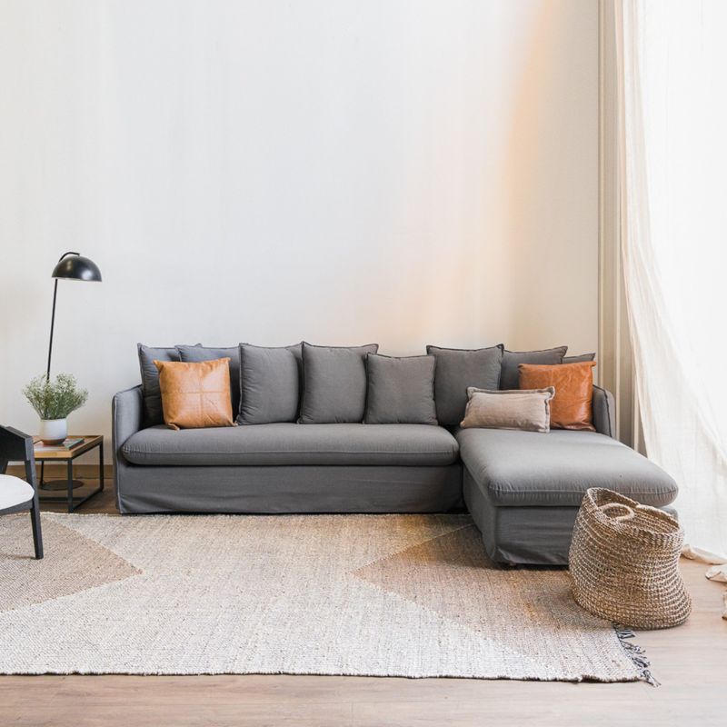 AMOBLE - Sofa Jacinta Seccional Derecho Gris H New Amoblé