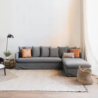 AMOBLE - Sofa Jacinta Seccional Derecho Gris H New Amoblé