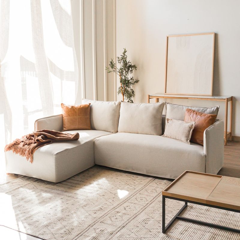 AMOBLE - Sofa Seccional Carim  Izquierdo Beige Amoblé