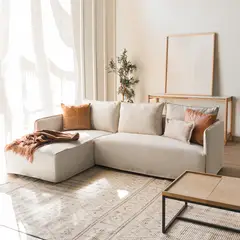 AMOBLE - Sofa Seccional Carim Izquierdo Beige Amoblé