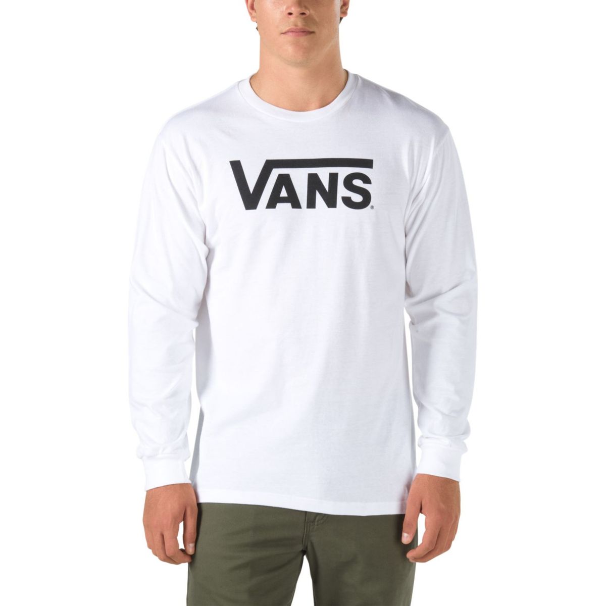 VANS - Polera M/C Hombre MN CLASSIC LS Blanca VANS