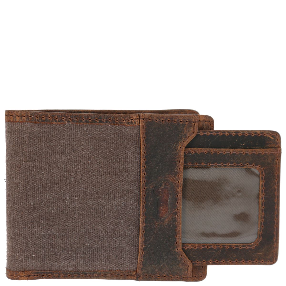 ROCKFORD - Billetera Cnv/Cuero Hombre Jasper Ventana Café ROCKFORD