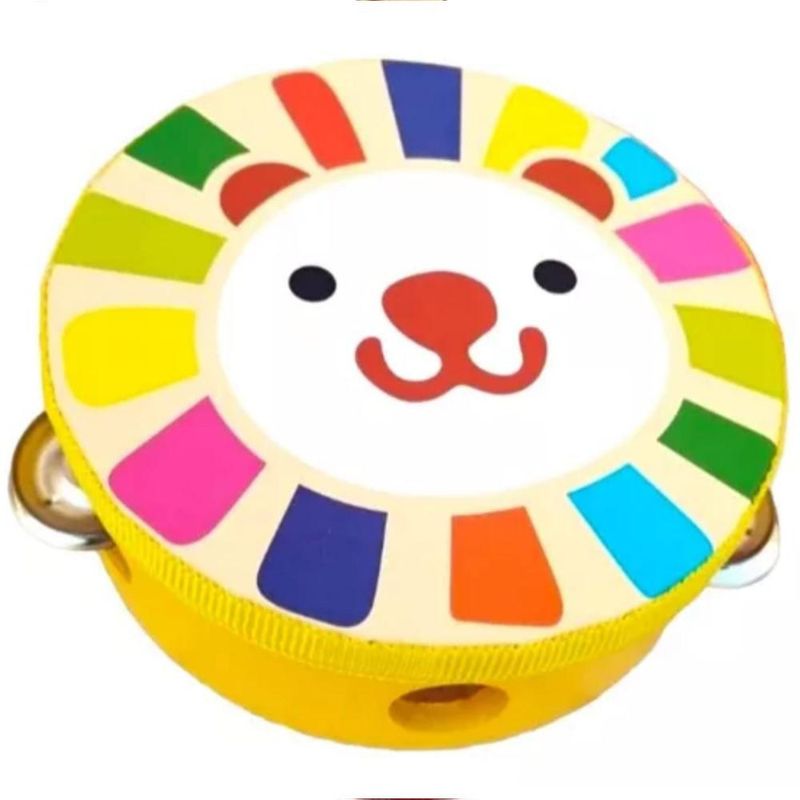 ARTIDIX - Pandero musical infantil diseño osito amarillo