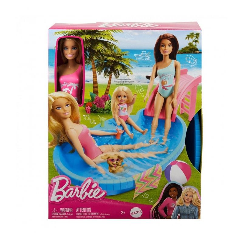 MATTEL - MATTEL HRJ74 BARBIE SET DE JUEGO ALBERCA GLAM CON MUÑECA