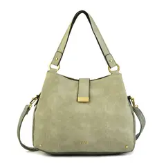 ZIOL - Cartera dos asas tres divisiones mediana alida gris