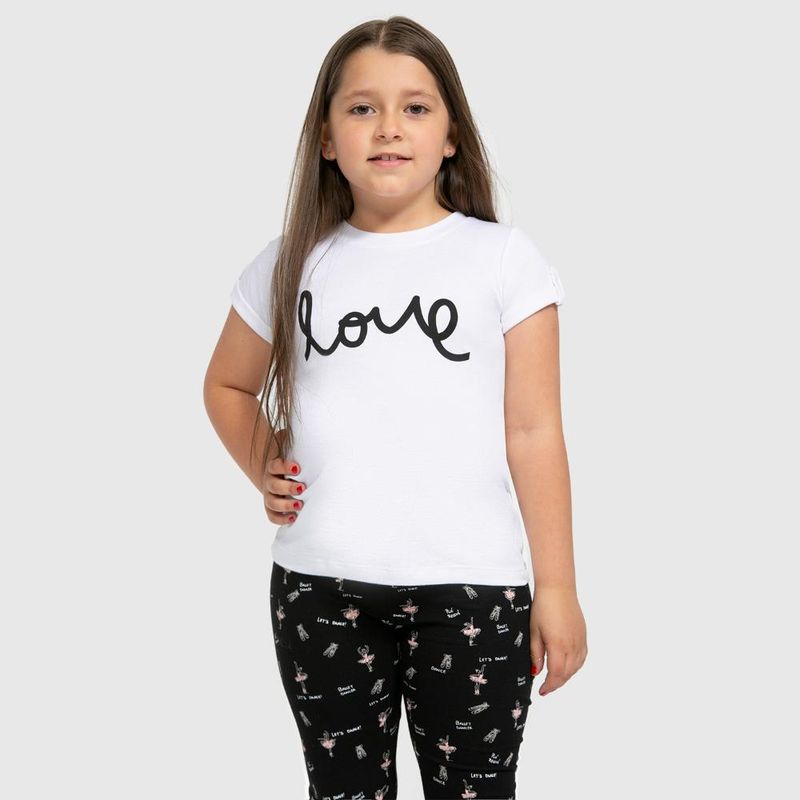 COYOTE KIDS - Polera blanca love adulto algodón peruano - Blanco