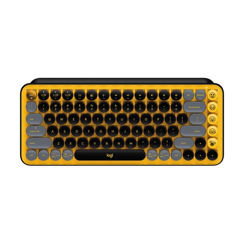 LOGITECH - Teclado Mecanico Logitech Pop Keys Black Yellow Con Emojis