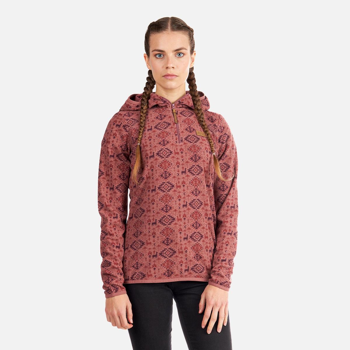 HAKA HONU - Poleron Mujer Taina Nui Print Rosado Haka Honu