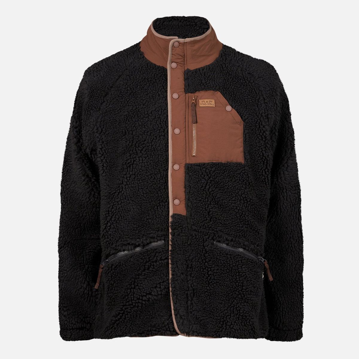 HAKA HONU - Chaqueta Hombre Zip-porrito Negro Haka Honu