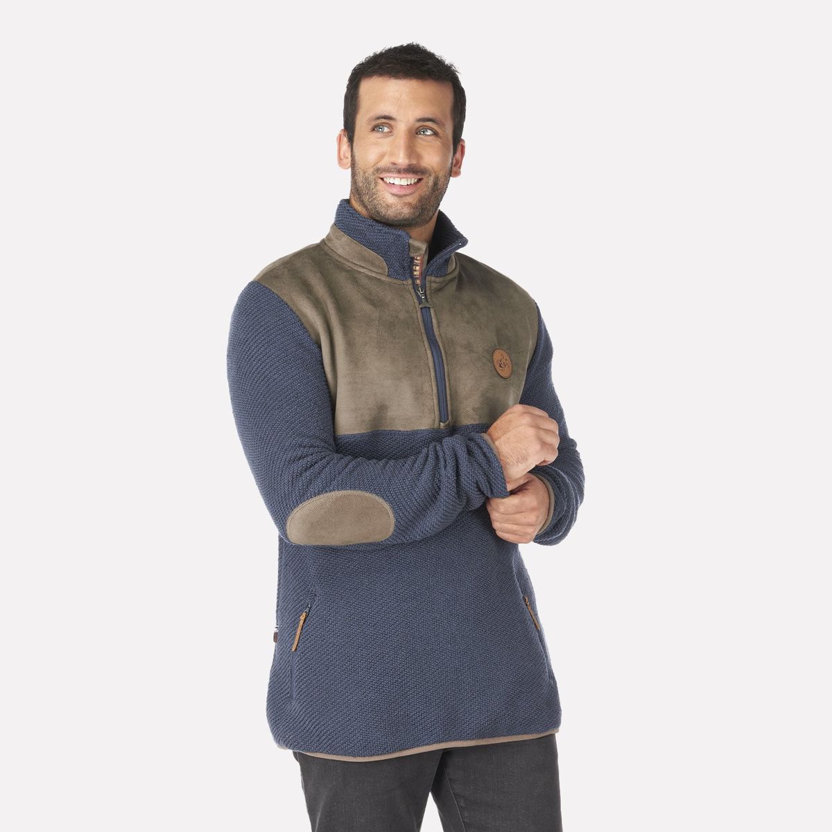 HAKA HONU - Poleron Hombre Emiliodon Azul Haka Honu