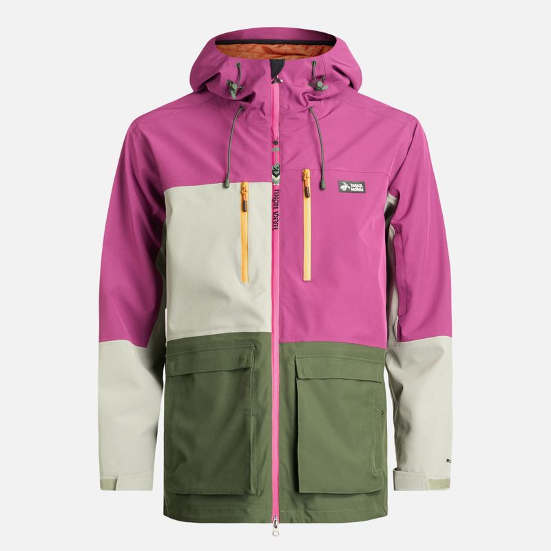 HAKA HONU - Chaqueta Hombre Viento Blanco Morado Haka Honu