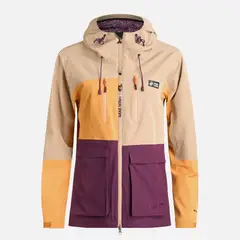 HAKA HONU - Chaqueta Mujer Viento Blanco Taupe