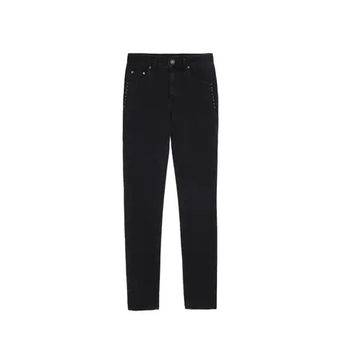 SCALPERS - Jeans Pitillo Tachuelas Black