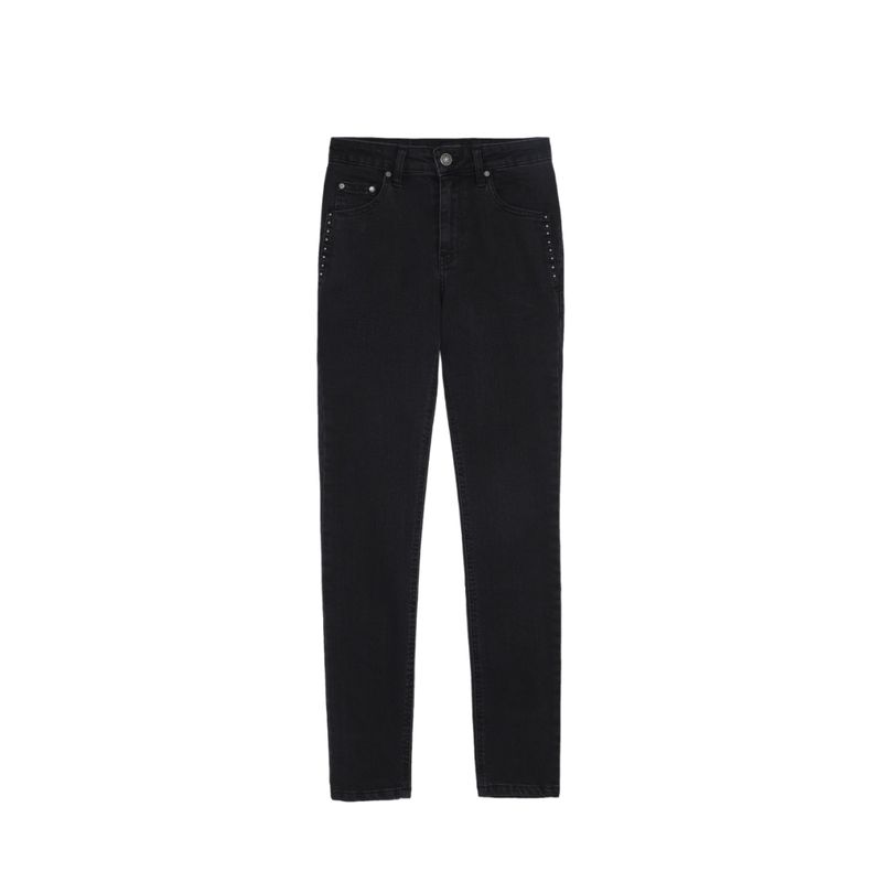 SCALPERS - Jeans Pitillo Tachuelas Black