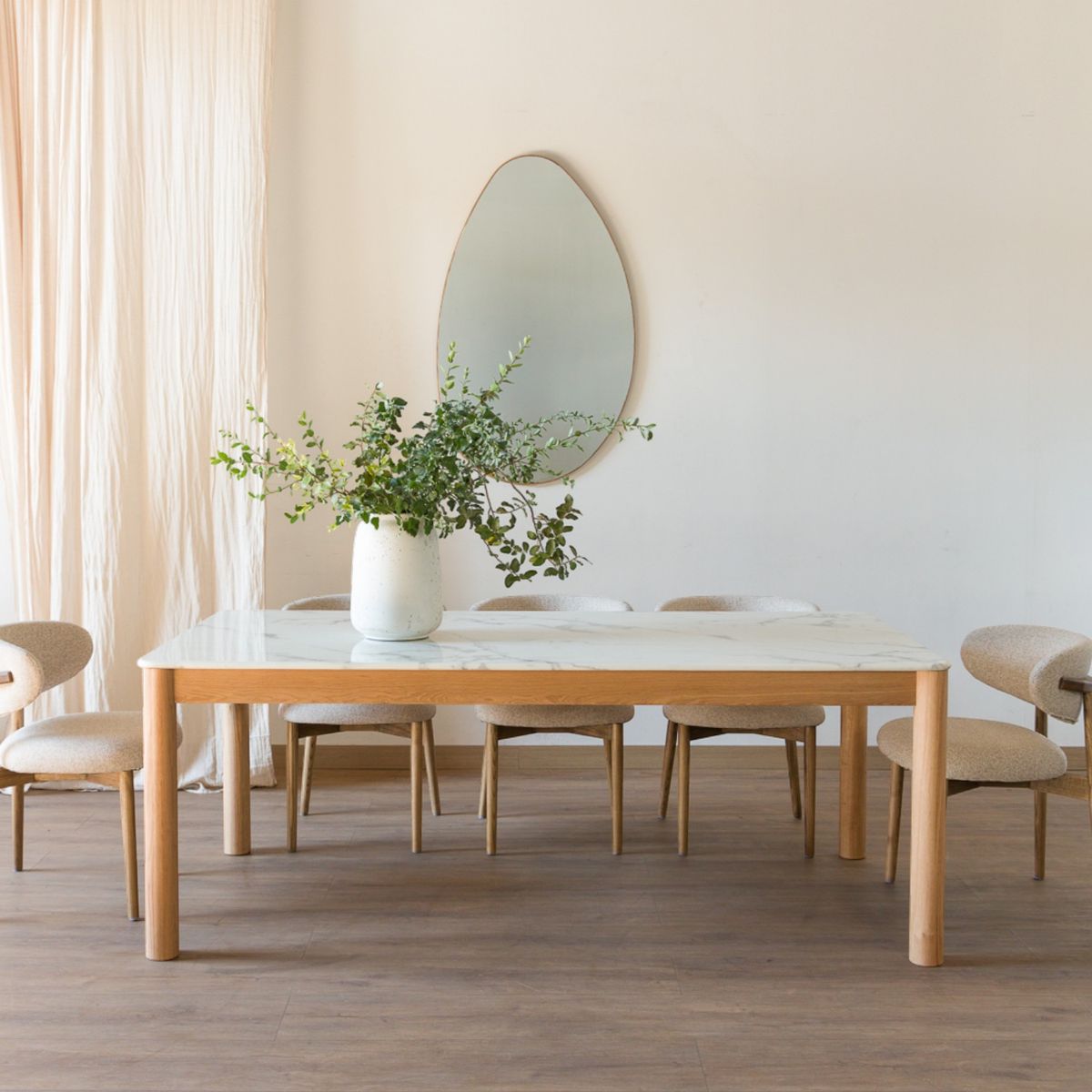 AMOBLE - Mesa De Comedor Mila Rectangular Amoblé