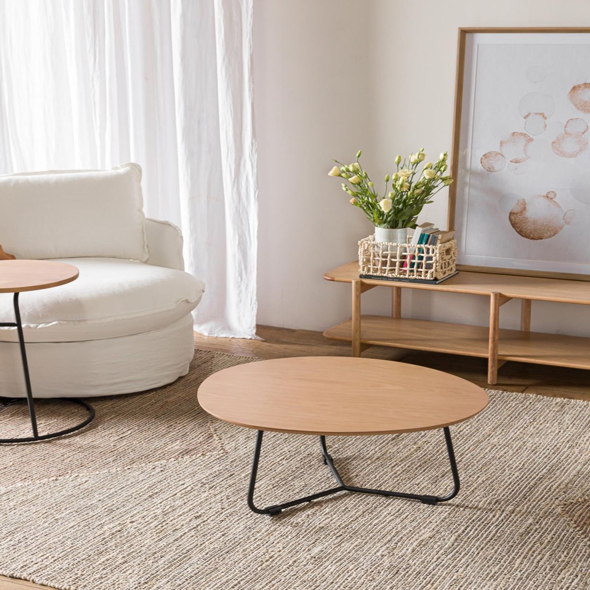 AMOBLE - Mesa de centro Ester natrual adh Amoblé