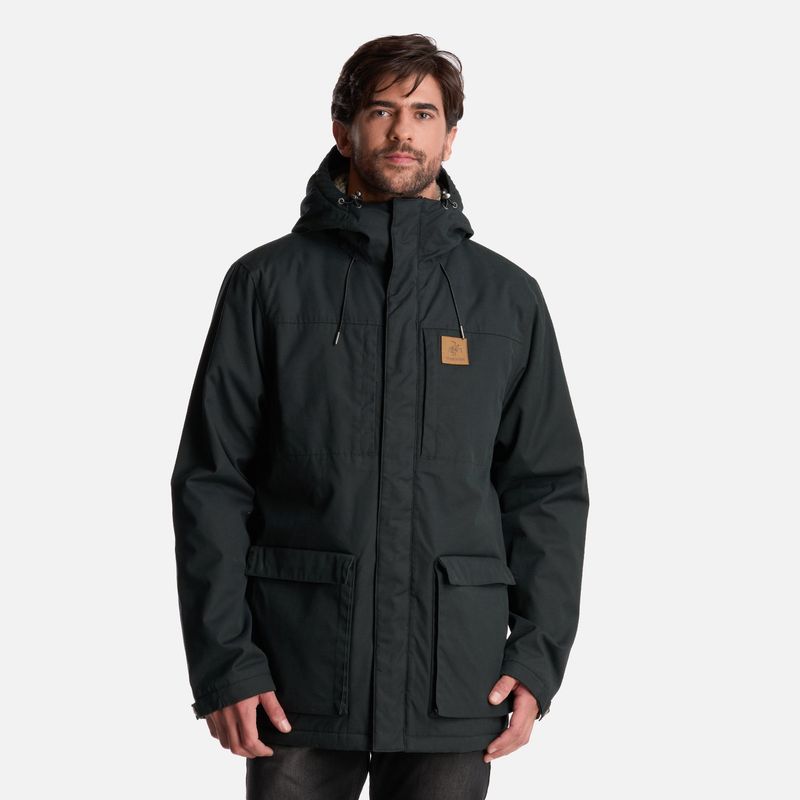 HAKA HONU - Chaqueta Hombre Valle Invernal Negro Haka Honu