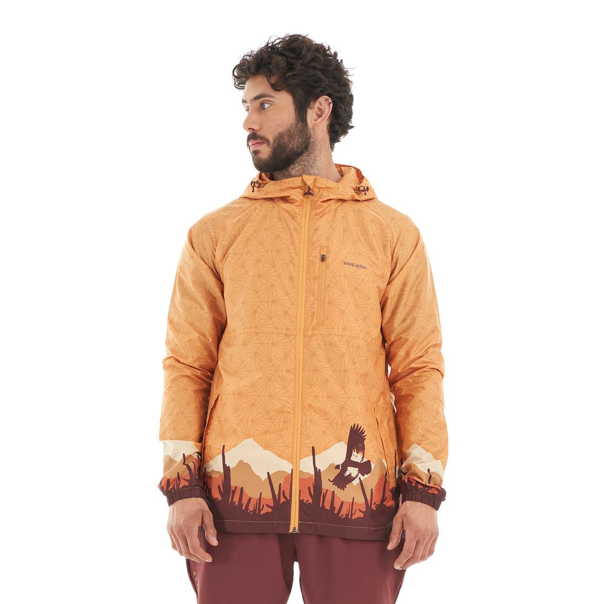 HAKA HONU - Chaqueta Hombre Aperrao Mostaza print Haka Honu