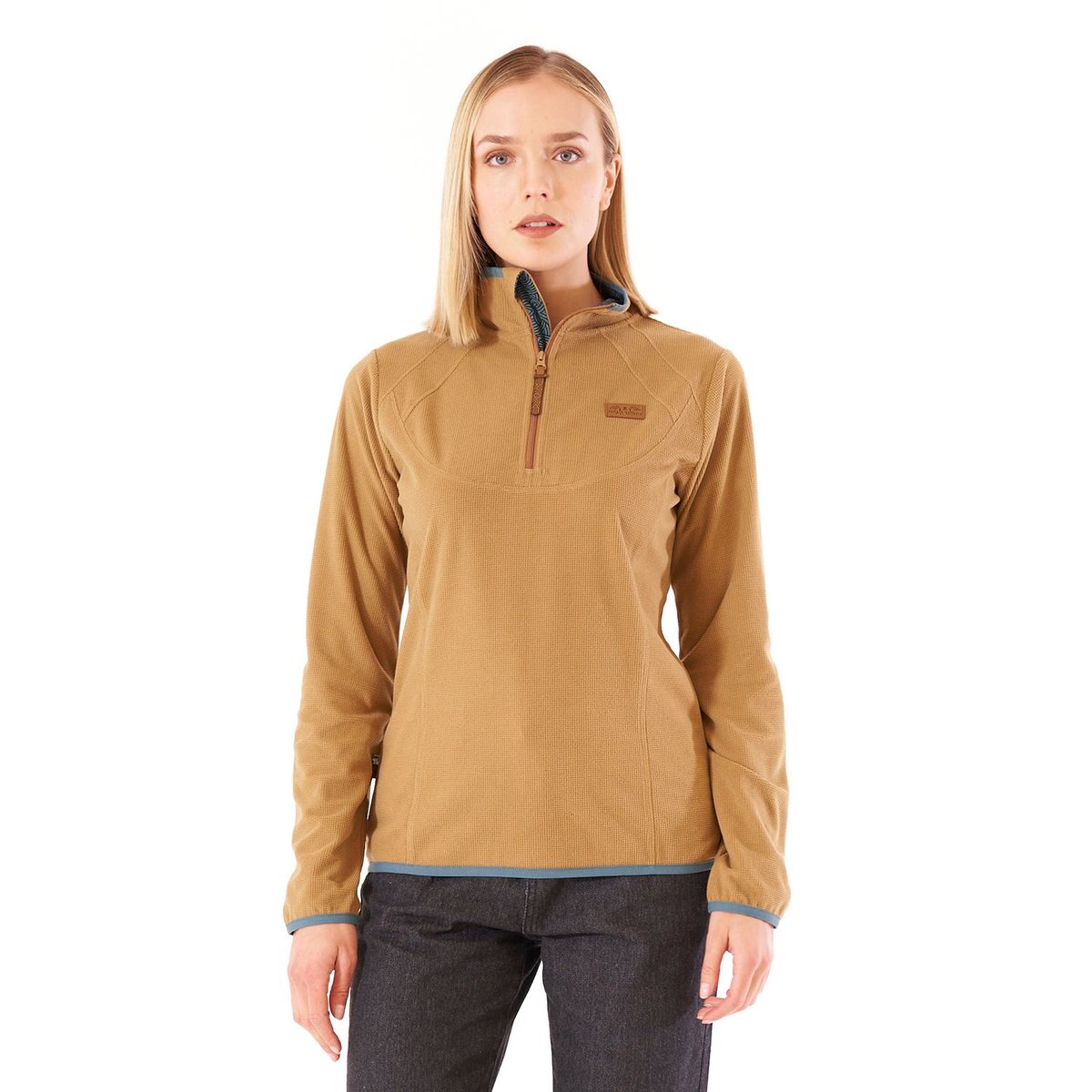 HAKA HONU - Poleron Mujer Taina Mostaza Haka Honu