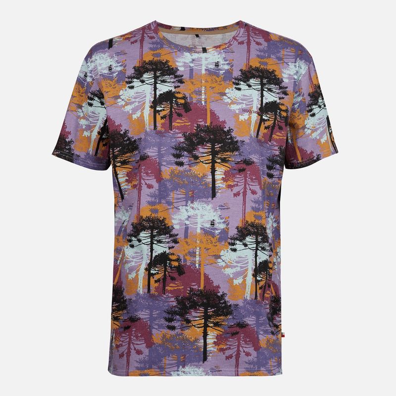 HAKA HONU - Polera Hombre Araucaria Print Morado Haka Honu