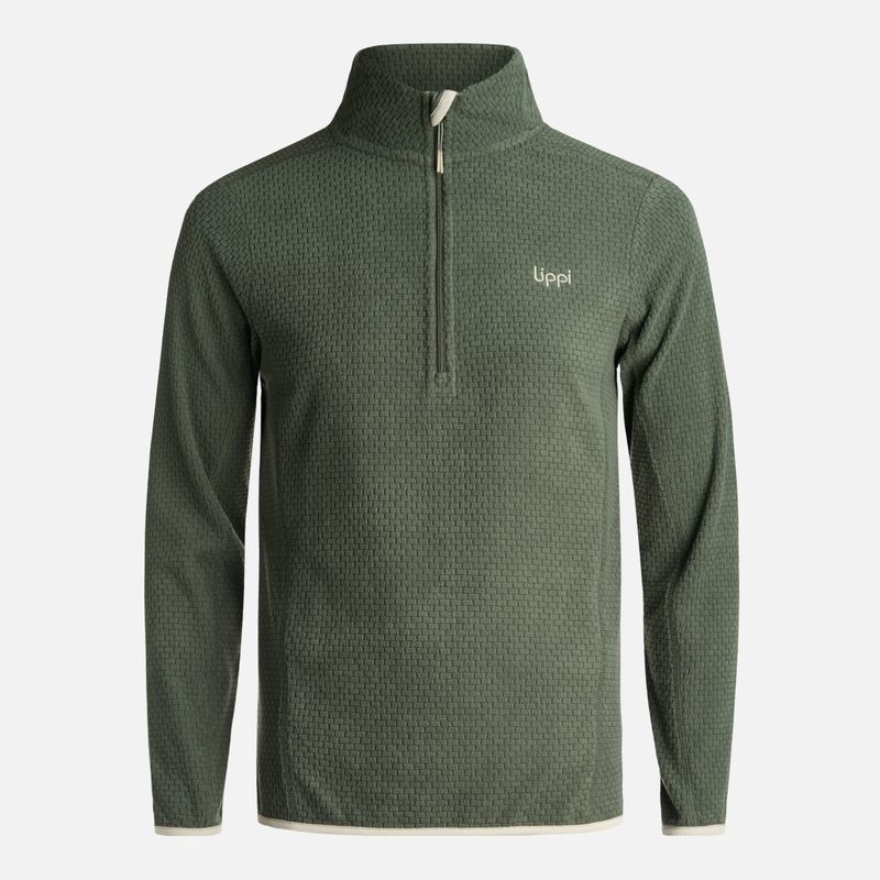 LIPPI - Poleron Teen Boy Mild Nano-F 14 Zip Verde Militar Lippi