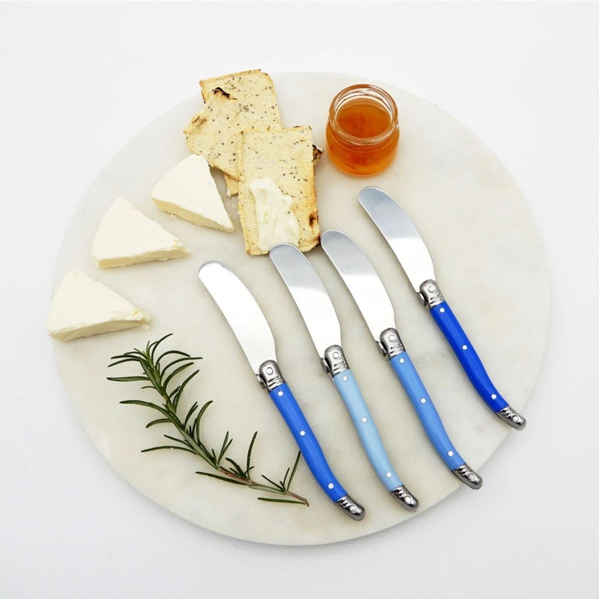 IMAHE - SET DE 4 CUCHILLOS APERITIVO MONTPELLIER AZUL IMAHE