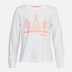 LIPPI - Polera Niña Logo Long Sleeve T-Shirt Blanco