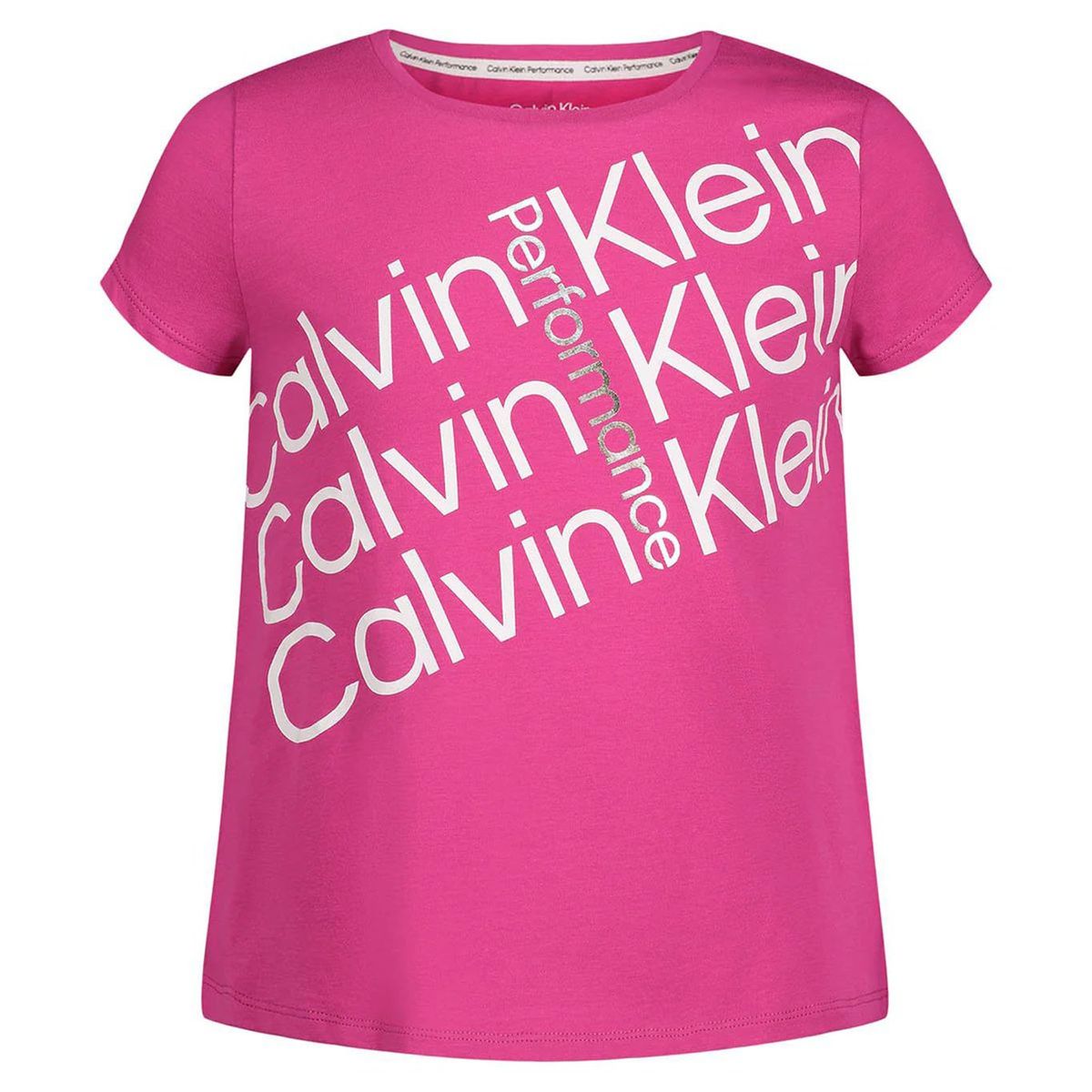 CALVIN KLEIN - Polera Fresh Tilt Logo Rosa Calvin Klein