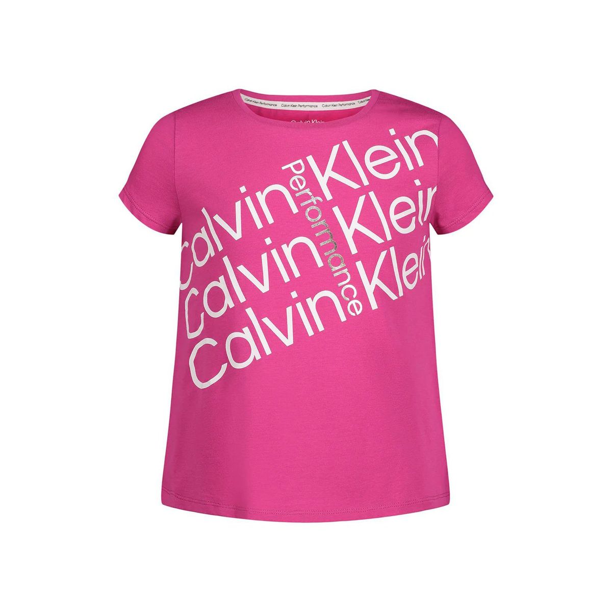 CALVIN KLEIN - Polera Fresh Tilt Logo Rosa Calvin Klein