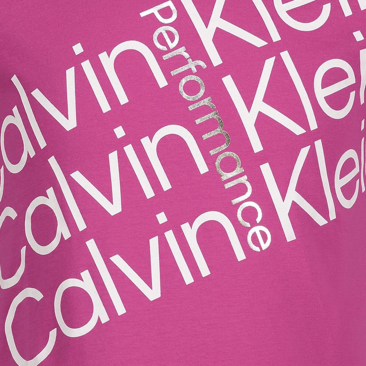 CALVIN KLEIN - Polera Fresh Tilt Logo Rosa Calvin Klein