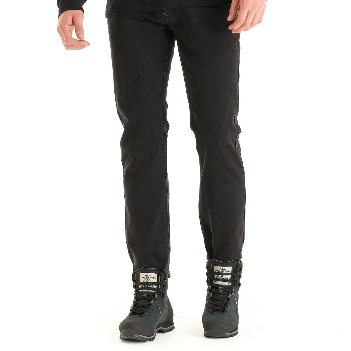 HAKA HONU - Pantalon Hombre Jeans con Gin Negro Haka Honu