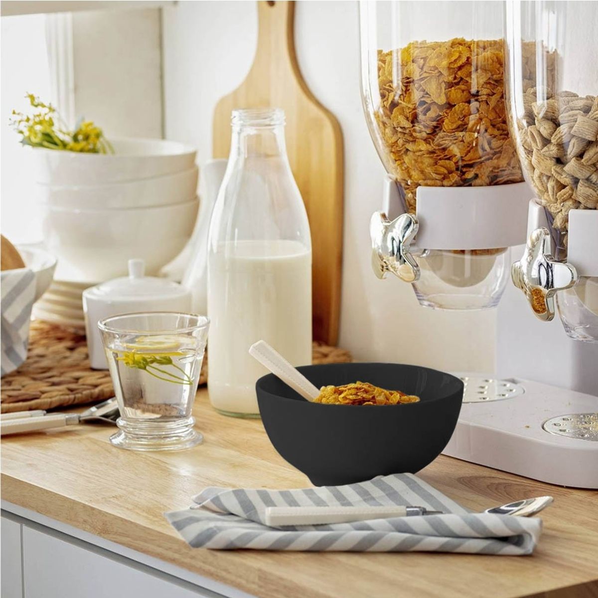 IMAHE - Set De 6 Bowl Melamina Negro 10 Cm. IMAHE