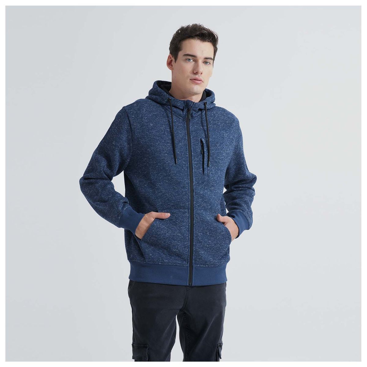 FASHION'S PARK - Polar Hombre Básico Full Azul Denim Fashion's Park