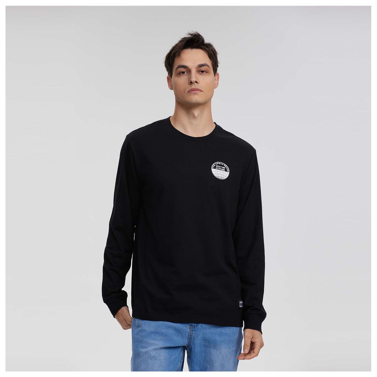 FASHION'S PARK - Polera Hombre Printed Juvenil Negro Fashions Park